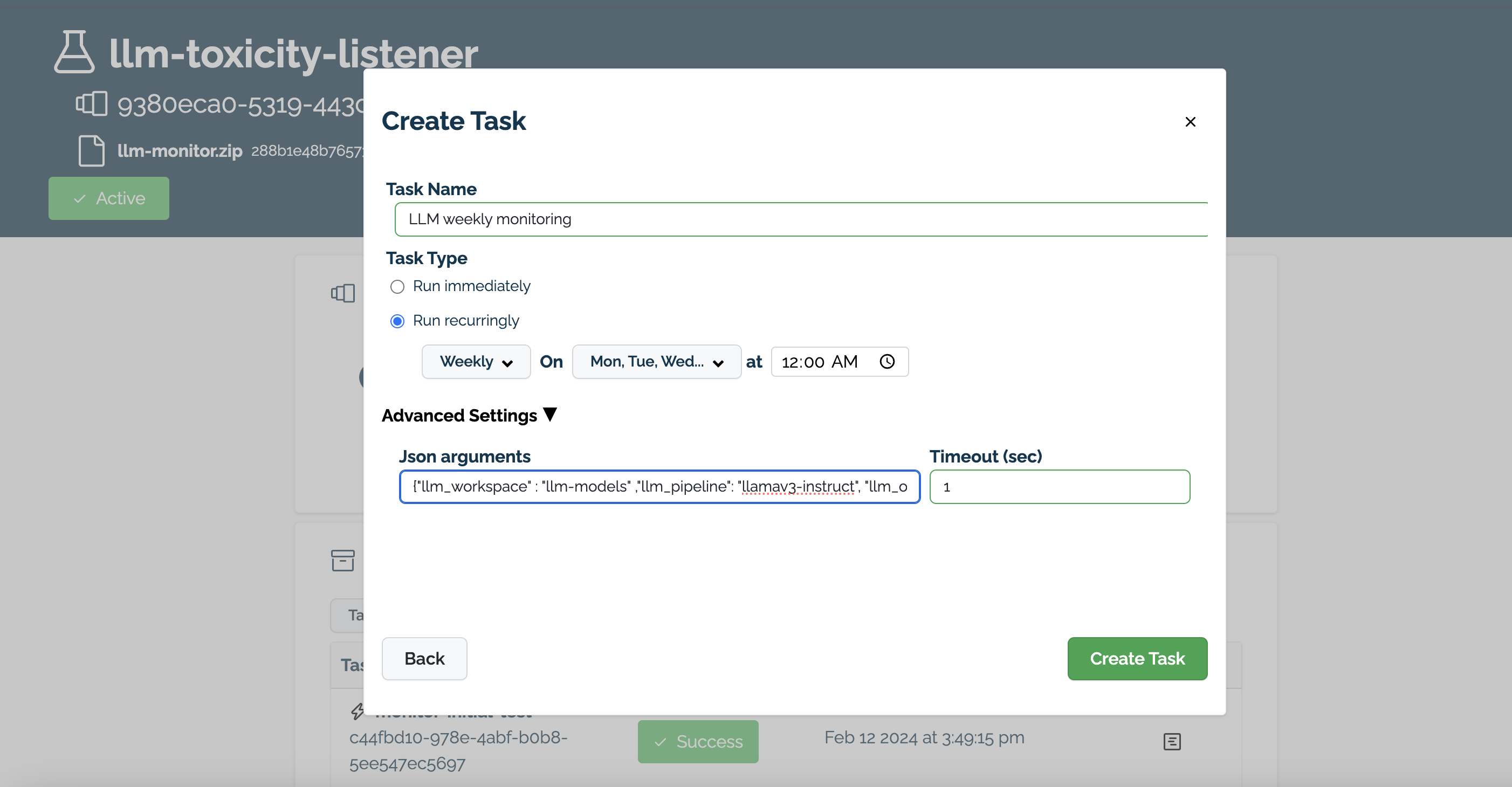 Create Listener Task