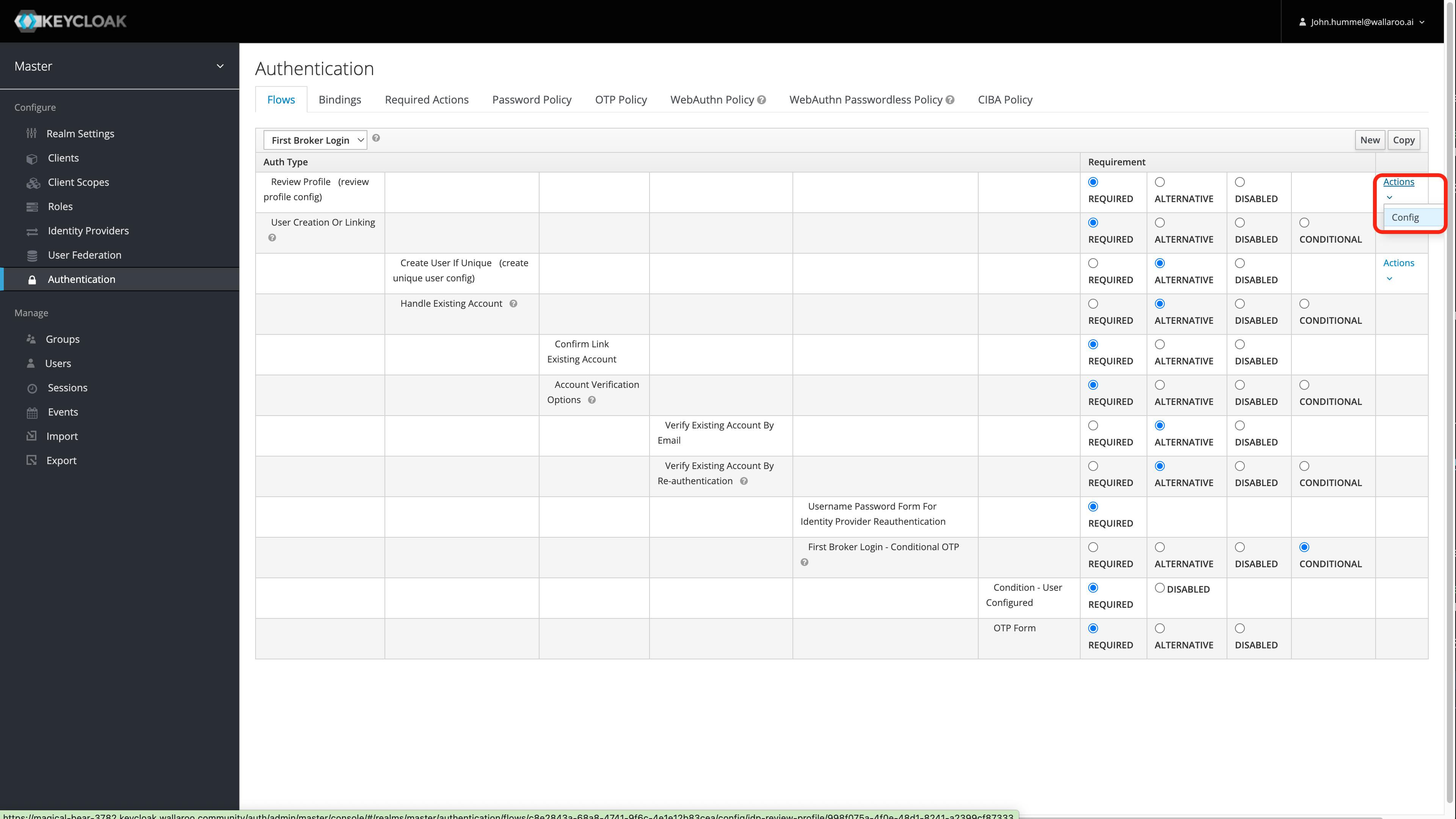 Select First Broker Login Config