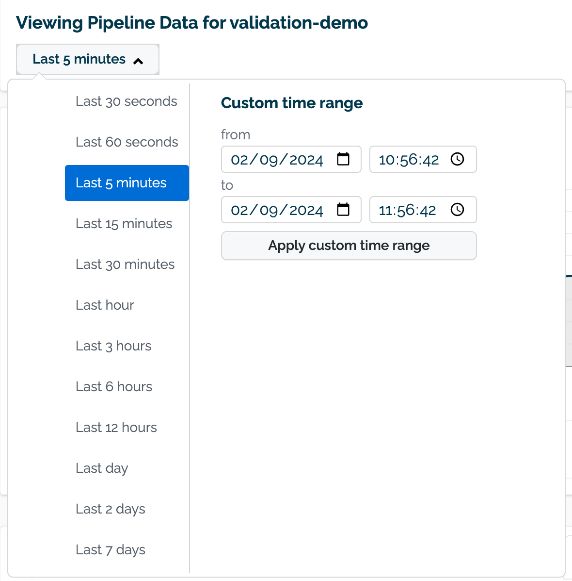 Wallaroo Pipeline Analytics Page 