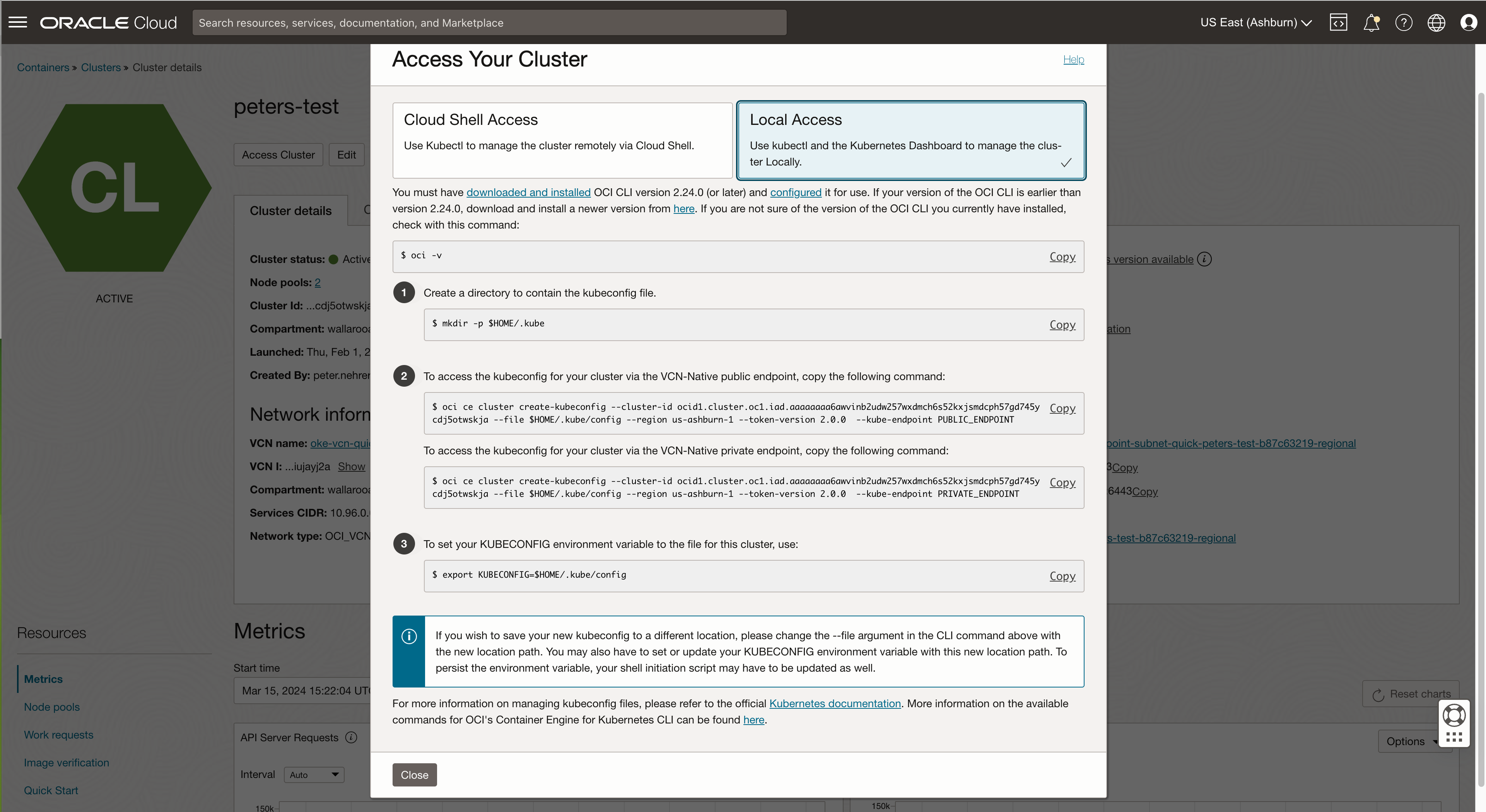 OKE Local Access Instructions