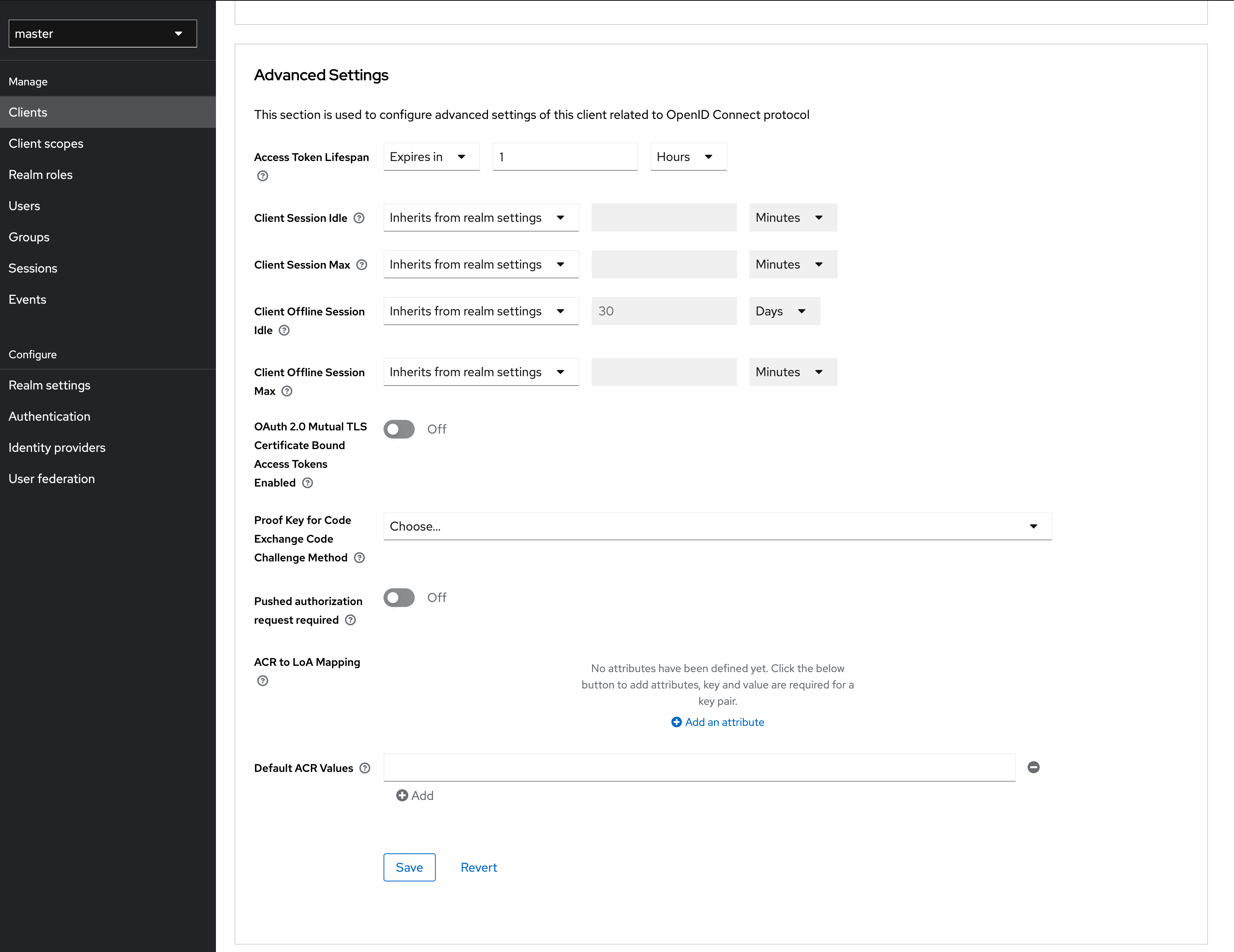 Set Access Token Lifespan