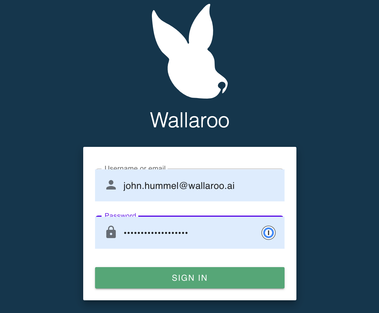 Wallaroo Initial Login