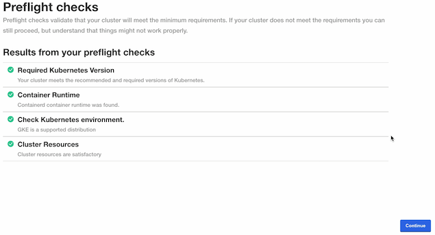 Wallaroo Admin Preflight Successful