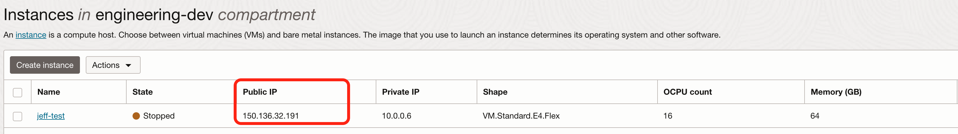 Wallaroo Instance IP address