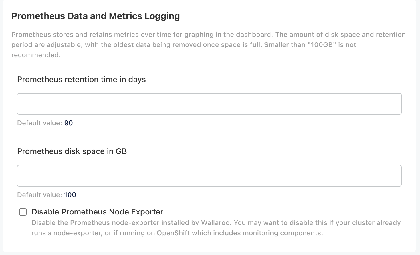 Kots Prometheus Node Exporter Disable